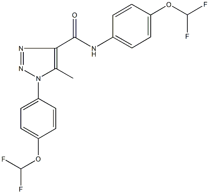 N,1-bis[4-(difluoromethoxy)phenyl]-5-methyl-1H-1,2,3-triazole-4-carboxamide Structural