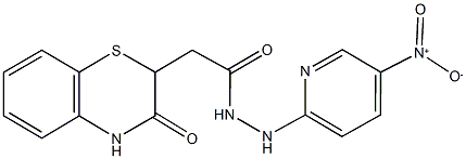 N'-{5-nitro-2-pyridinyl}-2-(3-oxo-3,4-dihydro-2H-1,4-benzothiazin-2-yl)acetohydrazide Structural