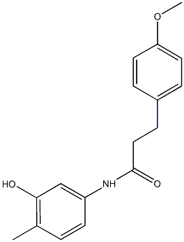 N-(3-hydroxy-4-methylphenyl)-3-(4-methoxyphenyl)propanamide Structural