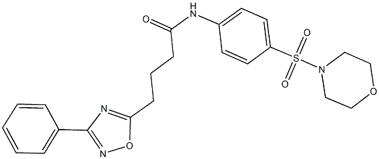N-[4-(4-morpholinylsulfonyl)phenyl]-4-(3-phenyl-1,2,4-oxadiazol-5-yl)butanamide Structural