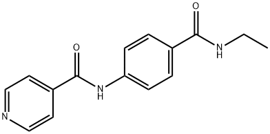 N-{4-[(ethylamino)carbonyl]phenyl}isonicotinamide Structural