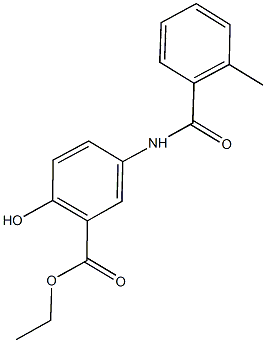 ethyl 2-hydroxy-5-[(2-methylbenzoyl)amino]benzoate Structural