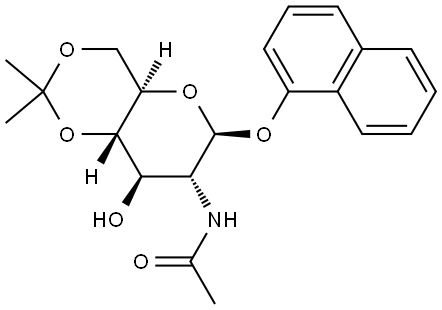 N-[8-hydroxy-2,2-dimethyl-6-(1-naphthyloxy)hexahydropyrano[3,2-d][1,3]dioxin-7-yl]acetamide Structural