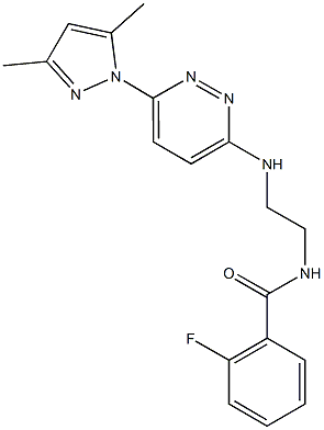 N-(2-{[6-(3,5-dimethyl-1H-pyrazol-1-yl)-3-pyridazinyl]amino}ethyl)-2-fluorobenzamide Structural