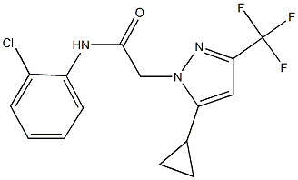 N-(2-chlorophenyl)-2-[5-cyclopropyl-3-(trifluoromethyl)-1H-pyrazol-1-yl]acetamide Structural