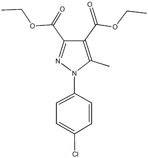 diethyl 1-(4-chlorophenyl)-5-methyl-1H-pyrazole-3,4-dicarboxylate Structural