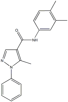 N-(3,4-dimethylphenyl)-5-methyl-1-phenyl-1H-pyrazole-4-carboxamide Structural