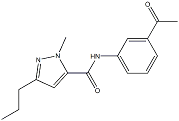 N-(3-acetylphenyl)-1-methyl-3-propyl-1H-pyrazole-5-carboxamide Structural