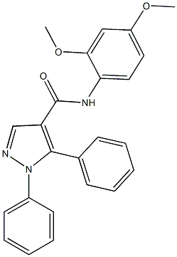 N-(2,4-dimethoxyphenyl)-1,5-diphenyl-1H-pyrazole-4-carboxamide Structural
