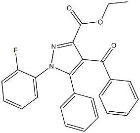 ethyl 4-benzoyl-1-(2-fluorophenyl)-5-phenyl-1H-pyrazole-3-carboxylate Structural