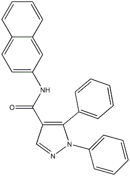 N-(2-naphthyl)-1,5-diphenyl-1H-pyrazole-4-carboxamide Structural