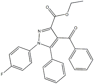 ethyl 4-benzoyl-1-(4-fluorophenyl)-5-phenyl-1H-pyrazole-3-carboxylate Structural