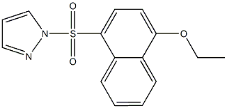 ethyl 4-(1H-pyrazol-1-ylsulfonyl)-1-naphthyl ether Structural