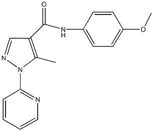 N-(4-methoxyphenyl)-5-methyl-1-(2-pyridinyl)-1H-pyrazole-4-carboxamide Structural