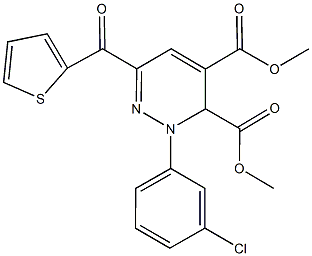 dimethyl 2-(3-chlorophenyl)-6-(2-thienylcarbonyl)-2,3-dihydro-3,4-pyridazinedicarboxylate Structural