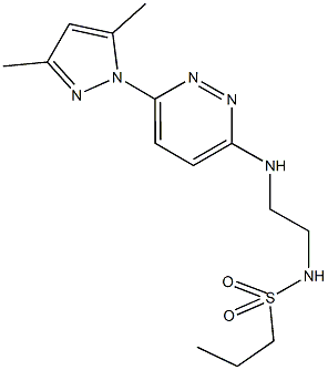 N-(2-{[6-(3,5-dimethyl-1H-pyrazol-1-yl)-3-pyridazinyl]amino}ethyl)-1-propanesulfonamide Structural