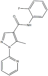N-(2-fluorophenyl)-5-methyl-1-(2-pyridinyl)-1H-pyrazole-4-carboxamide Structural