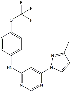 N-[6-(3,5-dimethyl-1H-pyrazol-1-yl)-4-pyrimidinyl]-N-[4-(trifluoromethoxy)phenyl]amine Structural