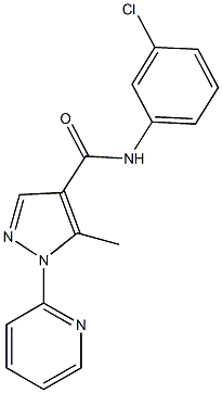 N-(3-chlorophenyl)-5-methyl-1-(2-pyridinyl)-1H-pyrazole-4-carboxamide Structural