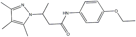 N-(4-ethoxyphenyl)-3-(3,4,5-trimethyl-1H-pyrazol-1-yl)butanamide Structural