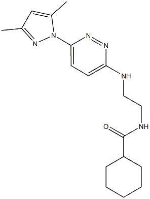 N-(2-{[6-(3,5-dimethyl-1H-pyrazol-1-yl)-3-pyridazinyl]amino}ethyl)cyclohexanecarboxamide Structural