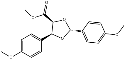 methyl 2,5-bis(4-methoxyphenyl)-1,3-dioxolane-4-carboxylate Structural