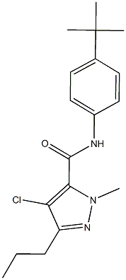 N-(4-tert-butylphenyl)-4-chloro-1-methyl-3-propyl-1H-pyrazole-5-carboxamide Structural