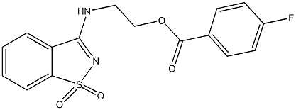 2-[(1,1-dioxido-1,2-benzisothiazol-3-yl)amino]ethyl 4-fluorobenzoate