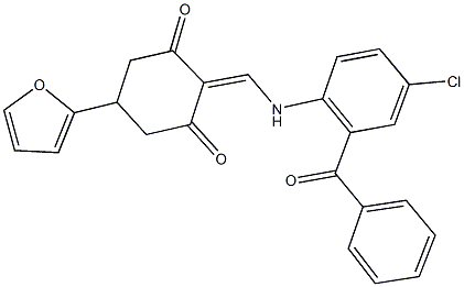 2-[(2-benzoyl-4-chloroanilino)methylene]-5-(2-furyl)-1,3-cyclohexanedione