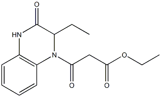 ethyl 3-(2-ethyl-3-oxo-1,2,3,4-tetrahydroquinoxalin-1-yl)-3-oxopropanoate Structural