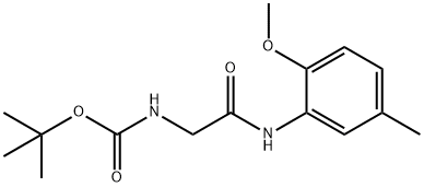 tert-butyl N-{[(2-methoxy-5-methylphenyl)carbamoyl]methyl}carbamate Structural