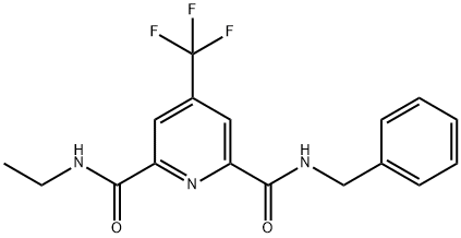 N2-benzyl-N6-ethyl-4-(trifluoromethyl)pyridine-2,6-dicarboxamide Structural