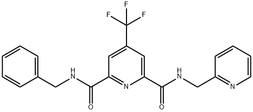 N2-benzyl-N6-[(pyridin-2-yl)methyl]-4-(trifluoromethyl)pyridine-2,6-dicarboxamide Structural