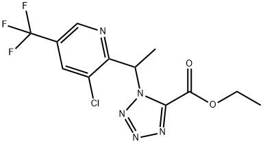 ethyl 1-{1-[3-chloro-5-(trifluoromethyl)pyridin-2-yl]ethyl}-1H-1,2,3,4-tetrazole-5-carboxylate Structural
