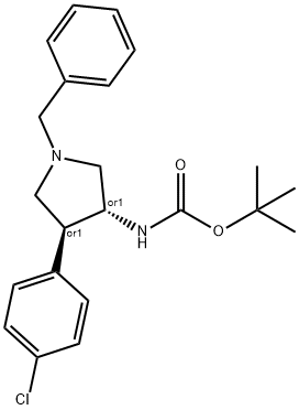 Trans (+/-)-Tert-Butyl 1-Benzyl-4-(4-Chlorophenyl) Pyrrolidin-3-Ylcarbamate