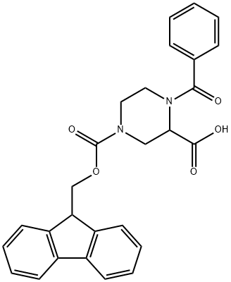 4-((((9H-Fluoren-9-Yl)Methyl9H-Fluoren-9-Yl)Methoxy)Carbonyl)-1-Benzoylpiperazine-2-Carboxylic Acid Structural