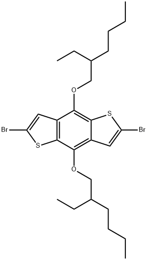 2,6-Dibromo-4,8-bis[(2-ethylhexyl)oxy]-benzo[1,2-b:4,5-b']dithiophene Structural