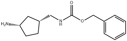 rel-benzyl N-{[(1S,3R)-3-aminocyclopentyl]methyl}carbamate Structural