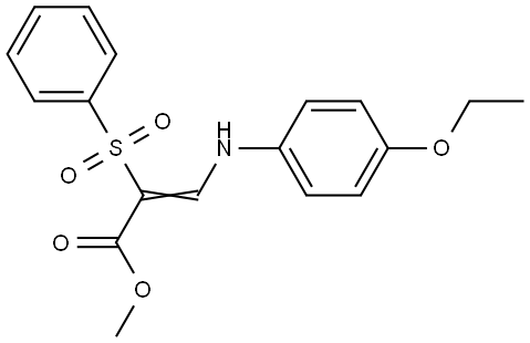 methyl (2Z)-2-(benzenesulfonyl)-3-[(4-ethoxyphenyl)amino]prop-2-enoate Structural