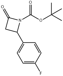 tert-butyl 2-(4-fluorophenyl)-4-oxoazetidine-1-carboxylate Structural
