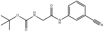 tert-butyl N-{[(3-cyanophenyl)carbamoyl]methyl}carbamate Structural