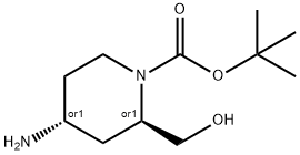TERT-BUTYL (2S,4S)-REL-4-AMINO-2-(HYDROXYMETHYL)PIPERIDINE-1-CARBOXYLATE Structural