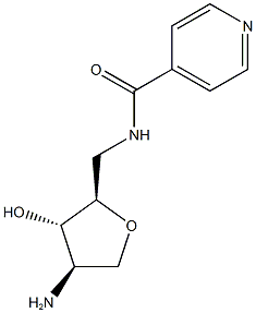 N-(((2R,3S,4R)-4-amino-3-hydroxytetrahydrofuran-2-yl)methyl)isonicotinamide Structural