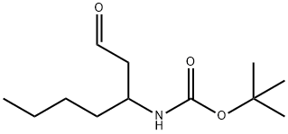 tert-butyl N-(1-oxoheptan-3-yl)carbamate Structural