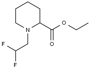 rac-ethyl (2R)-1-(2,2-difluoroethyl)piperidine-2-carboxylate Structural