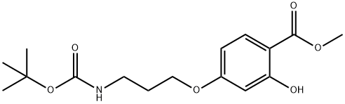 methyl 4-(3-{[(tert-butoxy)carbonyl]amino}propoxy)-2-hydroxybenzoate Structural