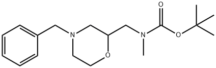 tert-butyl (4-benzylmorpholin-2-yl)methylmethylcarbamate Structural
