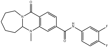 N-(3,4-difluorophenyl)-5-methyl-12-oxo-5H,5aH,6H,7H,8H,9H,10H,12H-azepino[2,1-b]quinazoline-3-carboxamide Structural