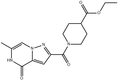 ethyl 1-{6-methyl-4-oxo-4H,5H-pyrazolo[1,5-a]pyrazine-2-carbonyl}piperidine-4-carboxylate Structural