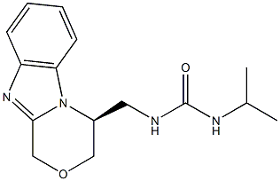 Urea, N-[[(4S)-3,4-dihydro-1H-[1,4]oxazino[4,3-a]benzimidazol-4-yl]methyl]-N'-(1-methylethyl)- Structural